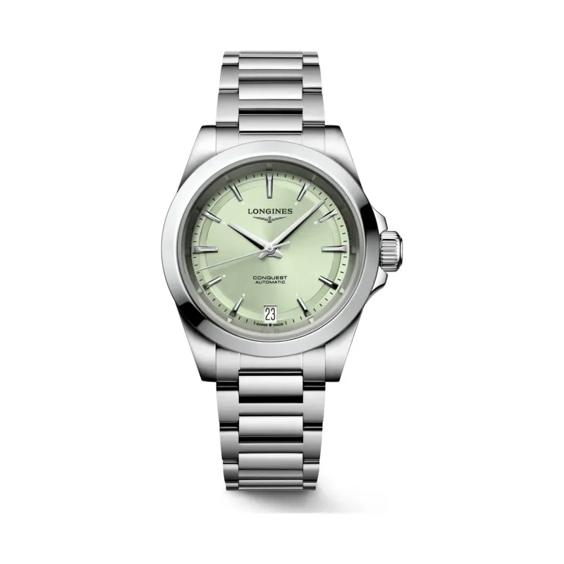 Longines Conquest Grün steel bracelet 34 mm Women’s Watch L3.430.4.02.6