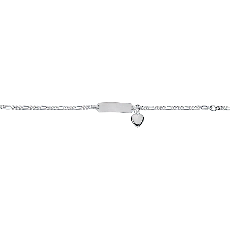 CEM 925 silver identification bracelet 12 - 14 cm, rhodium-plated BIDR904661