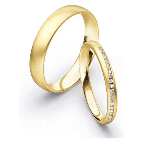First Individual Love 3D Yellow – Two pair of wedding rings Rauschmayer 73-02046 / 72-02046