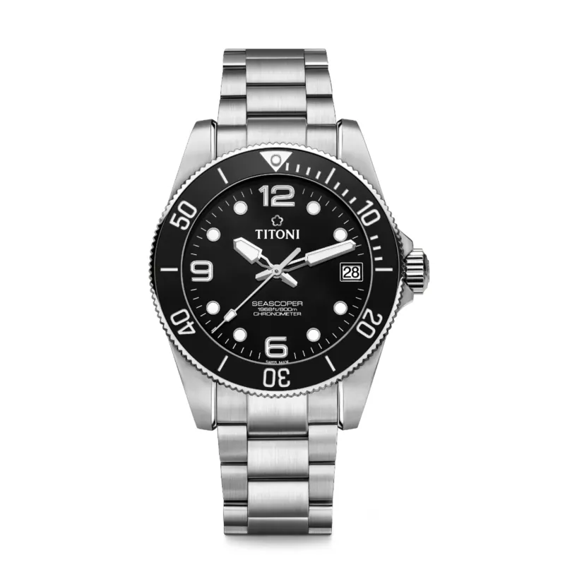 Titoni SEASCOPER CHRONOMETER 42MM men's watch 83601 S-BK-256