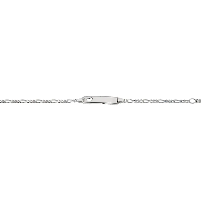 CEM 925 silver identification bracelet 14 - 16 cm, rhodium-plated BIDR904664