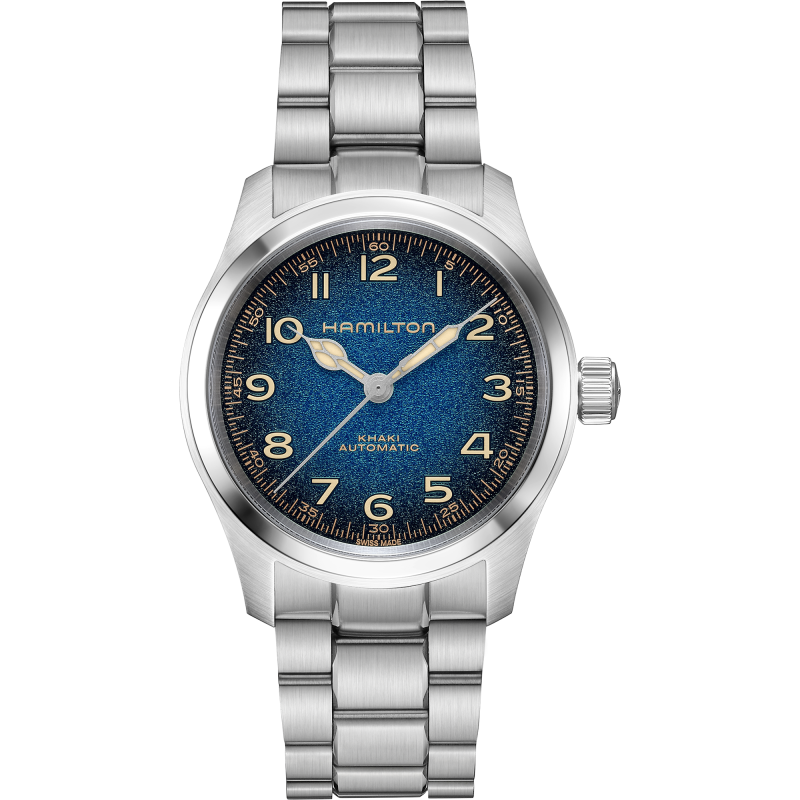 Hamilton Khaki Field Murph Automatic Blue Steel Bracelet Mens Watch H70405140