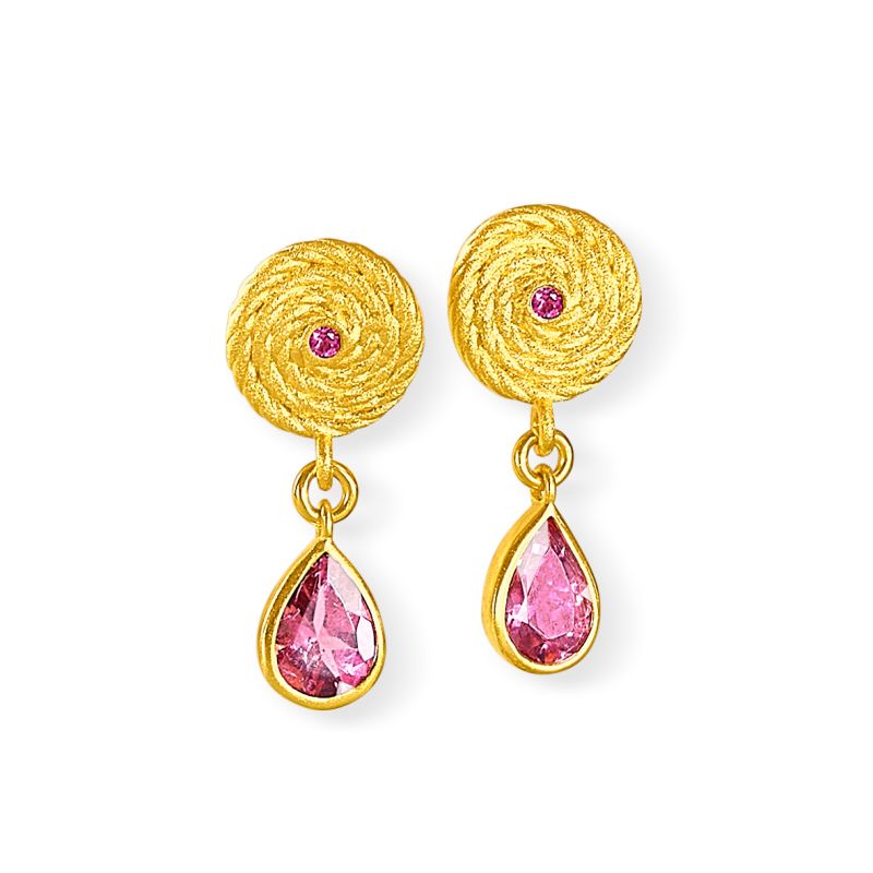 Bernd Wolf Lianis earrings design line Liana, pink tourmaline 1500022116