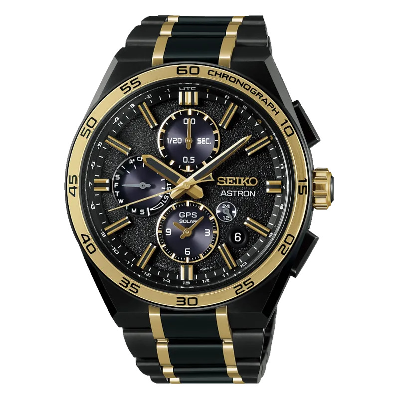 Seiko ASTRON GPS Solar Dual Time Chronograph 145th Anniversary Limited Edition Men's Watch SSH186J1