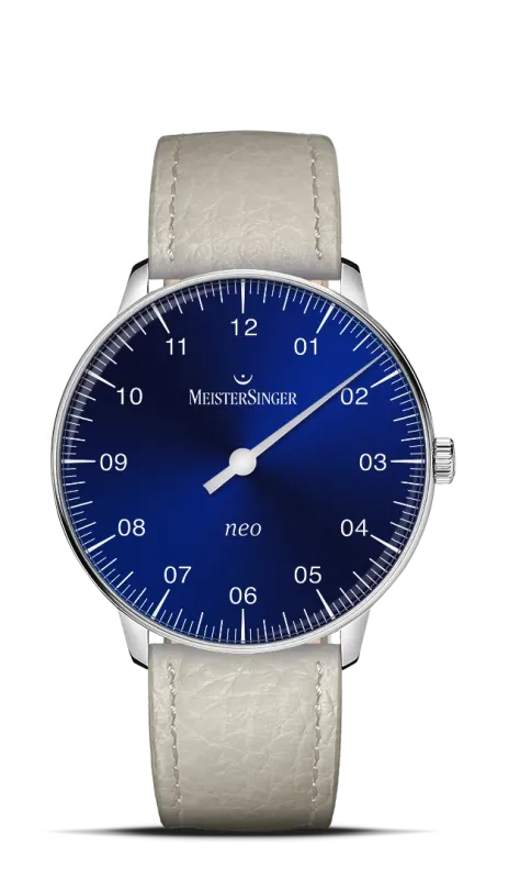 Meister Singer Neo Automatic, Blue, Leather Strap Ladies Watch NES908