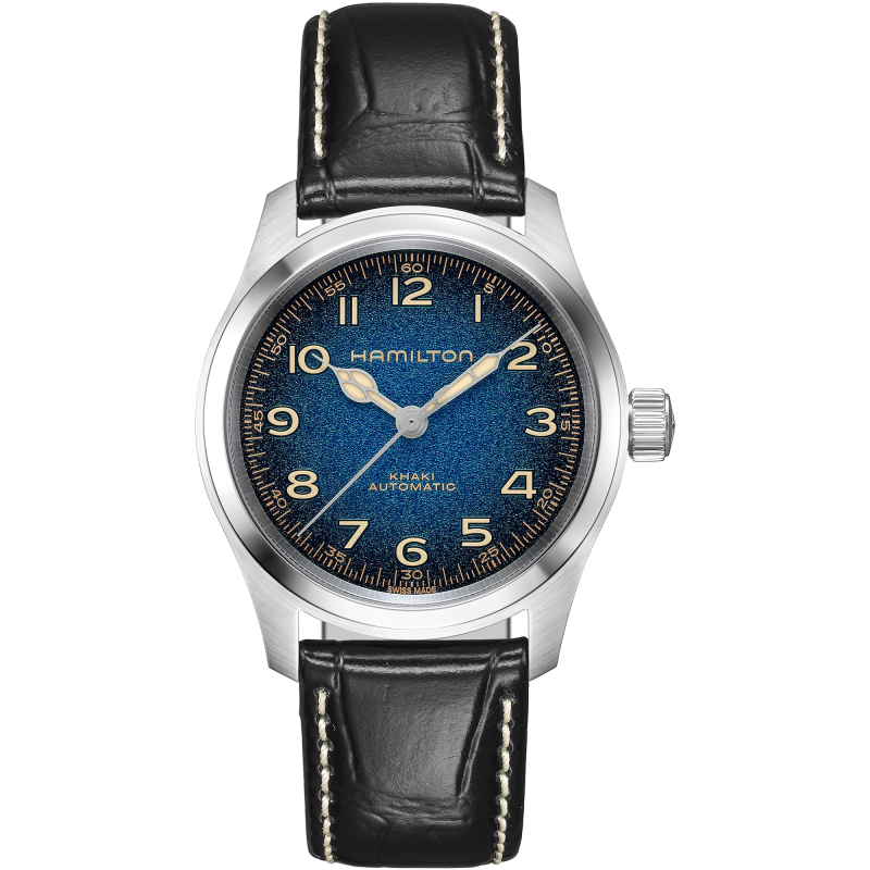 Hamilton Khaki Field Murph Automatic Blue Leather Strap Mens Watch H70405740
