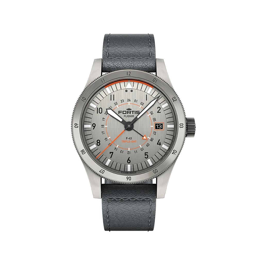 Fortis FLIEGER F-43 Triple-GMT Titanium Men's Watch F4260003