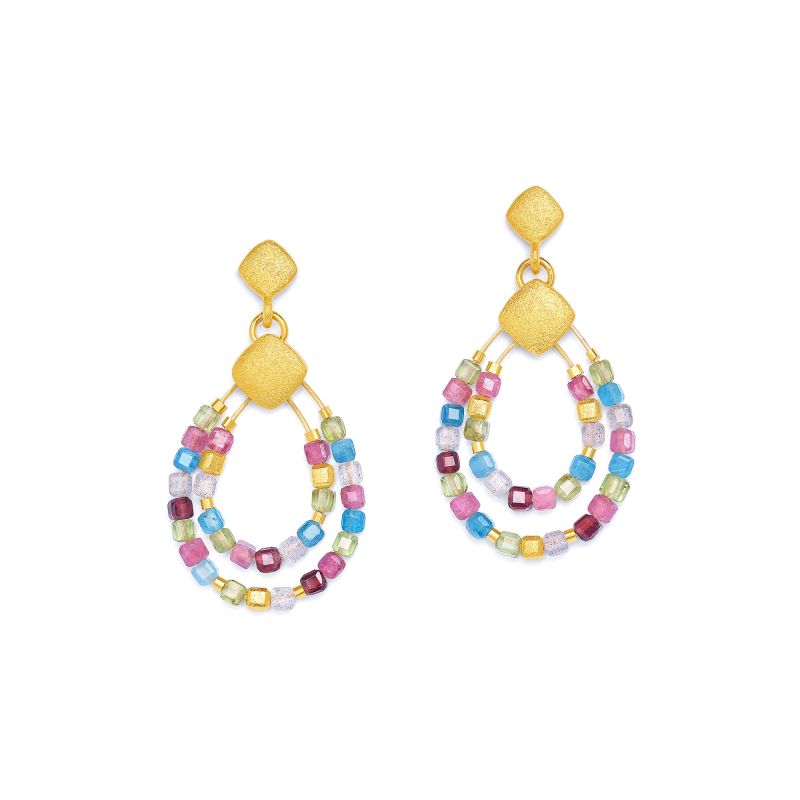 Bernd Wolf Cuseva earrings design line Cubes, multicolour, 925 sterling silver 1530007706
