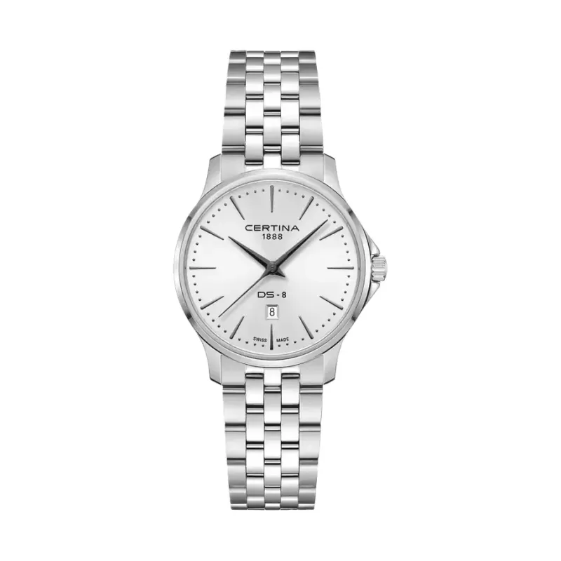 Certina DS-8 Lady 31mm Quartz, White, Stainless Steel Ladies' Watch C045.010.11.011.00