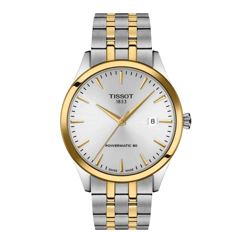 Tissot Classic Dream Powermatic 80, Silver Gold Men's Watch T158.407.22.031.00