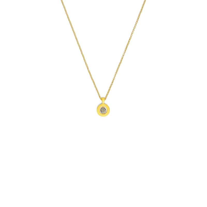 Bernd Wolf necklace Pirouetti design line Pirouette, 11x15mm, sapphire