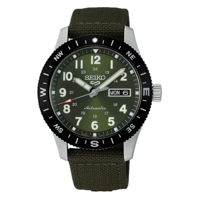 Seiko 5 Sports Field series 41mm, nylon strap, automatic, green men's watch HDB008K1