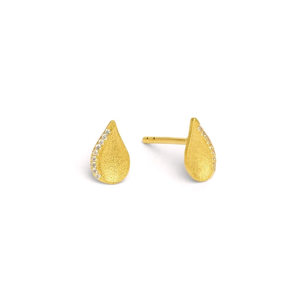 Bernd Wolf Aquinti stud earrings zirconia 925 sterling silver