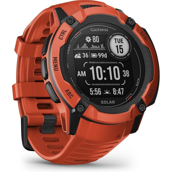 Garmin Instinct 2X Solar Red Men's Watch 010-02805-01