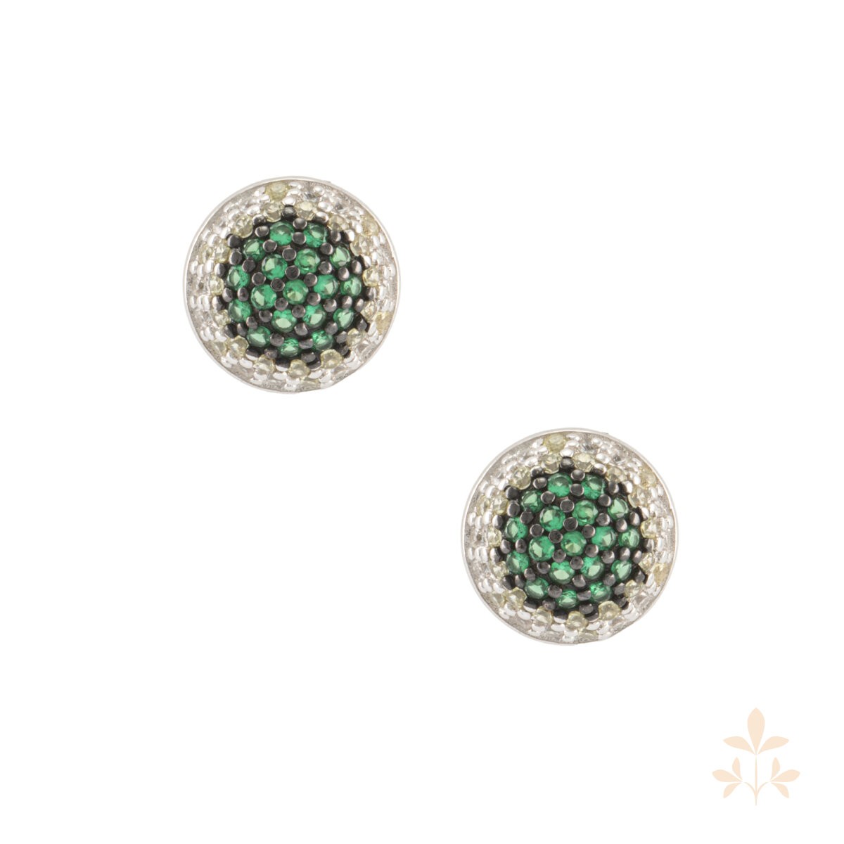 At that time Emerald Bamboo Earrings SZA-2990-320