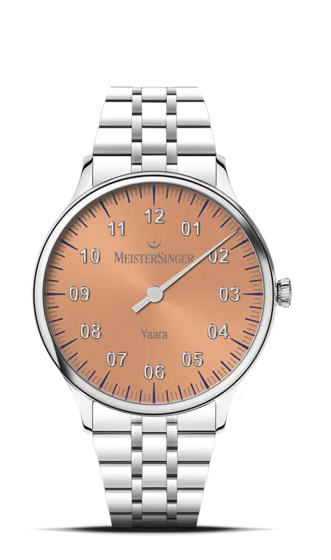 MeisterSinger Yaara Salmon with Silver, 36mm, automatic movement Ladies Watch YA916S