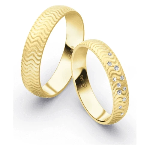 First Individual Love 3D Yellow – Two pair of wedding rings Rauschmayer 72-04036 / 73-04036