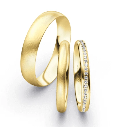 First Individual Love 3D TriSet Wedding Ring Pair Rauschmayer 72-02037 | 73-02037 | 72-02038