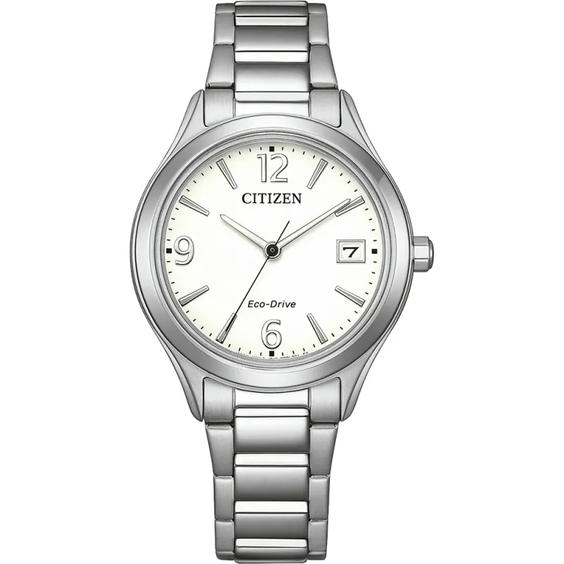 Citizen Eco-Drive Analog Quartz, Stainless Steel White, 33.5mm Women's Watch FE6121-67A