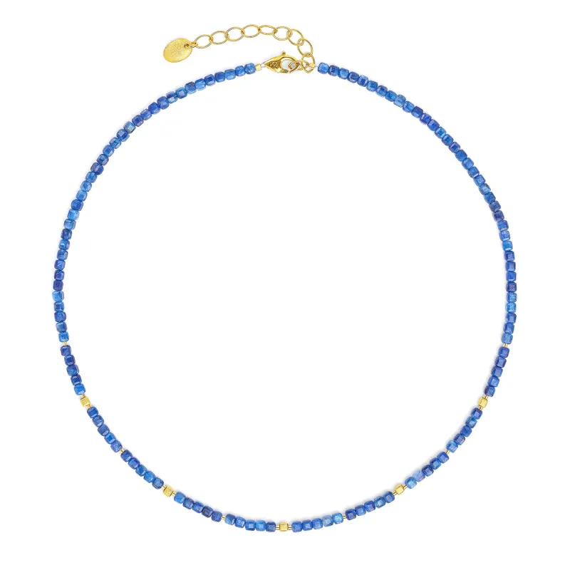 Bernd Wolf Cuseno necklace design line Cubes, kyanite, blue / gold 8100002796-V46