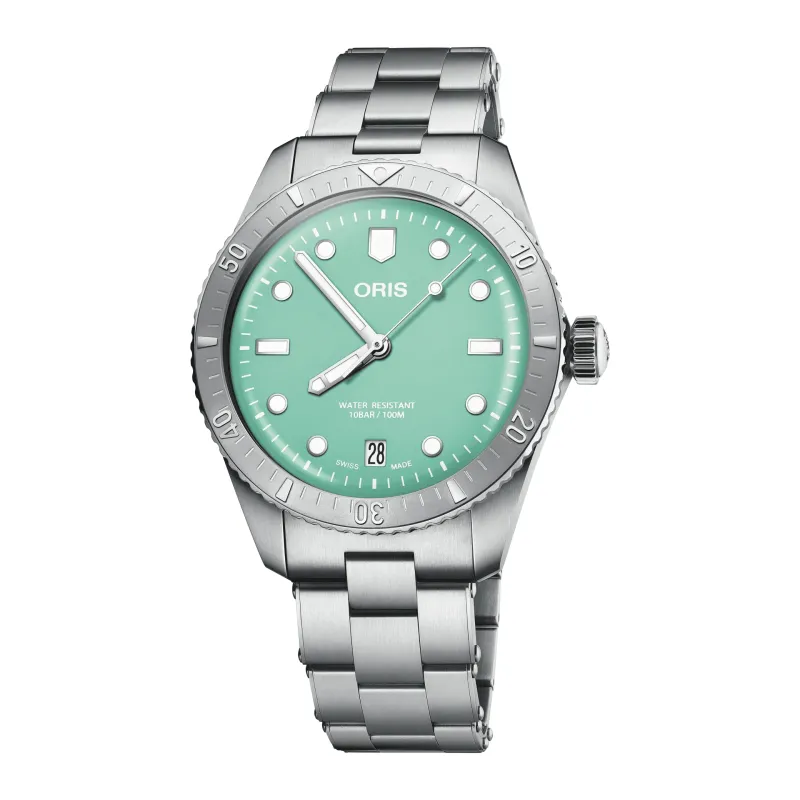 Oris Divers Sixty-Five Cotton Candy 38mm Green unisex watch 01 733 7771 4057-07 8 19 18