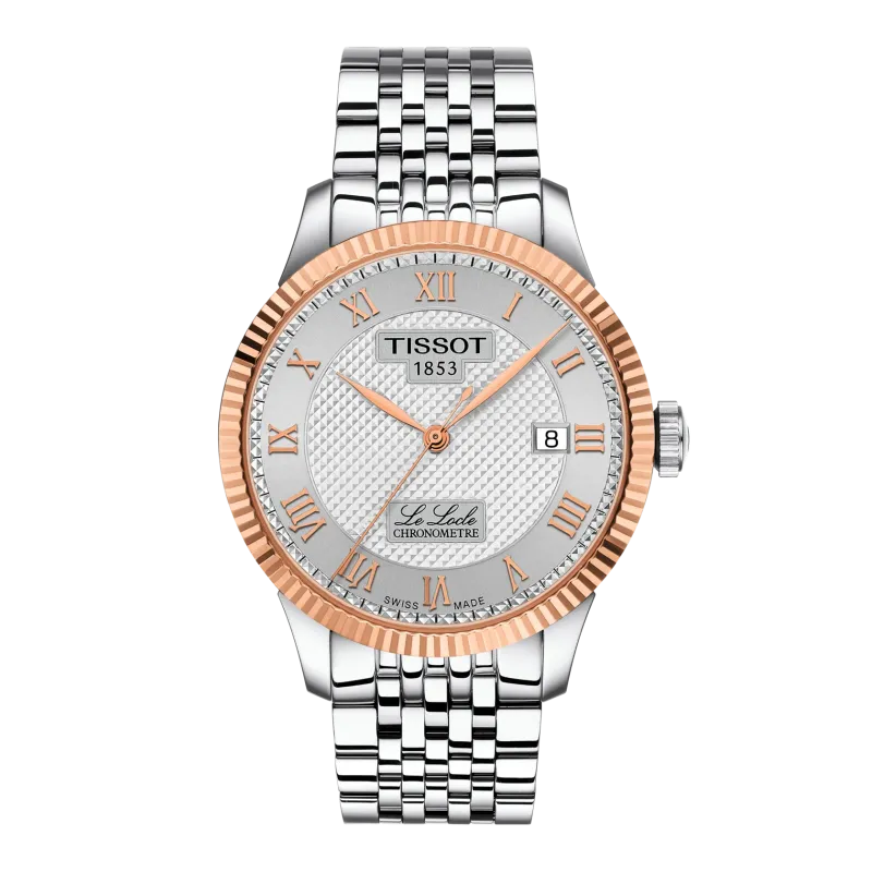 Tissot LE LOCLE Gold Bezel 39.3mm, Chronometer, Automatic 80 Hour Power Reserve Men's Watch T932.408.41.033.00