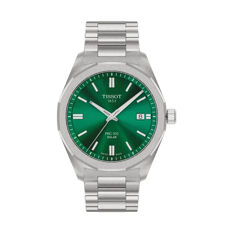 Tissot PRC 100 Solar 39 mm Green Men's Watch T151.422.11.091.00