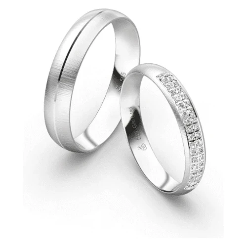 First Individual Love 3D White – Two pair of wedding rings Rauschmayer 73-03046 / 72-03046