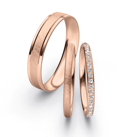 First Individual Love 3D TriSet Wedding Ring Pair Rauschmayer 72-02043 | 73-02042 | 72-02042