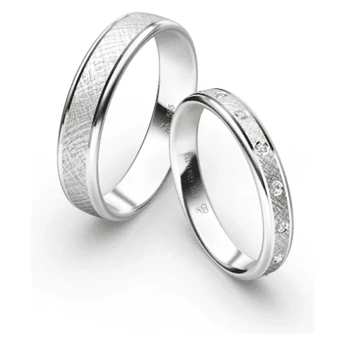 First Individual Love 3D White – Two pair of wedding rings Rauschmayer 72-03043 / 73-03043