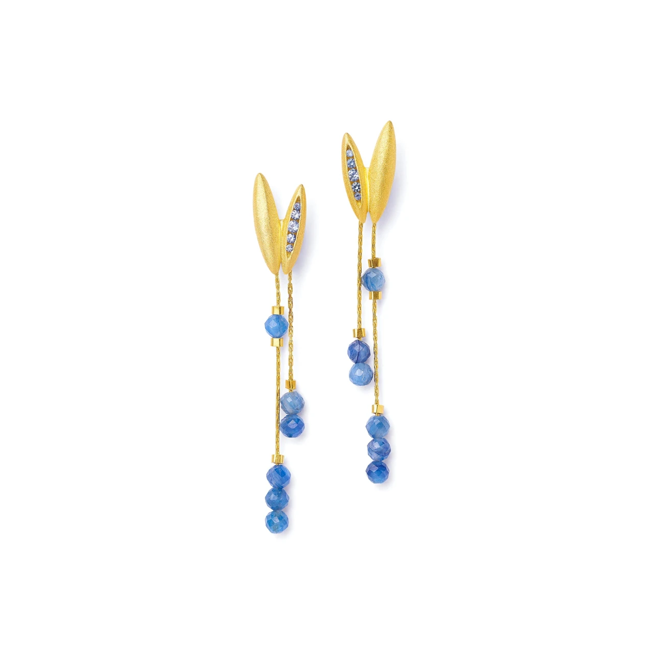 Bernd Wolf Venalis earrings kyanite-sapphire 925 sterling silver