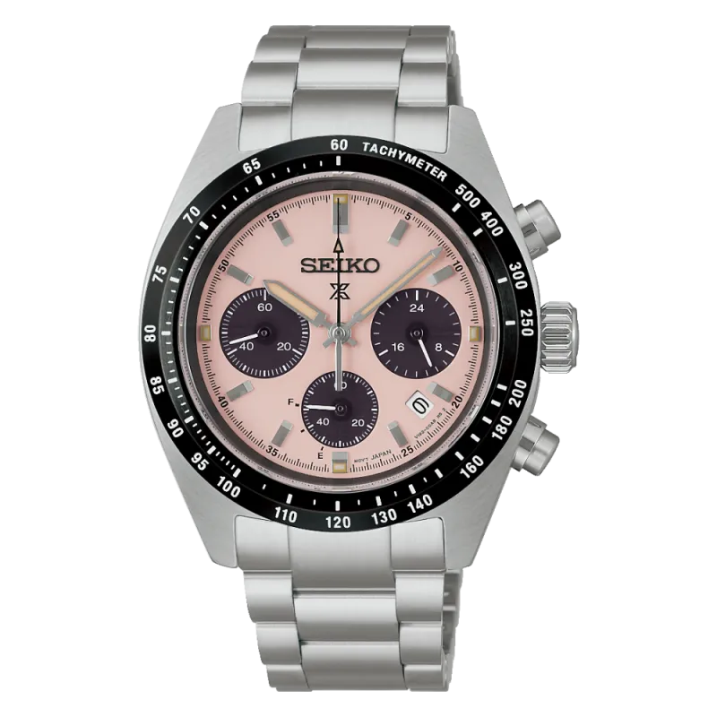 Seiko Prospex Speedtimer Solar Chronograph, Pink Men's Watch SSC963P1