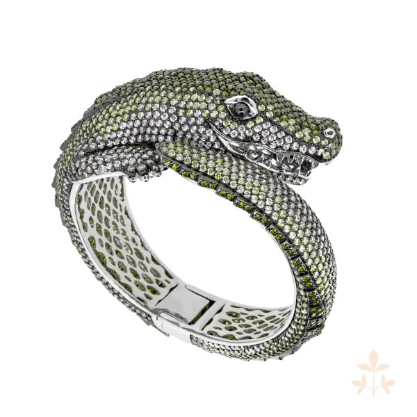 At the time Charles Crocodile Bangle SZA-5990-182-L