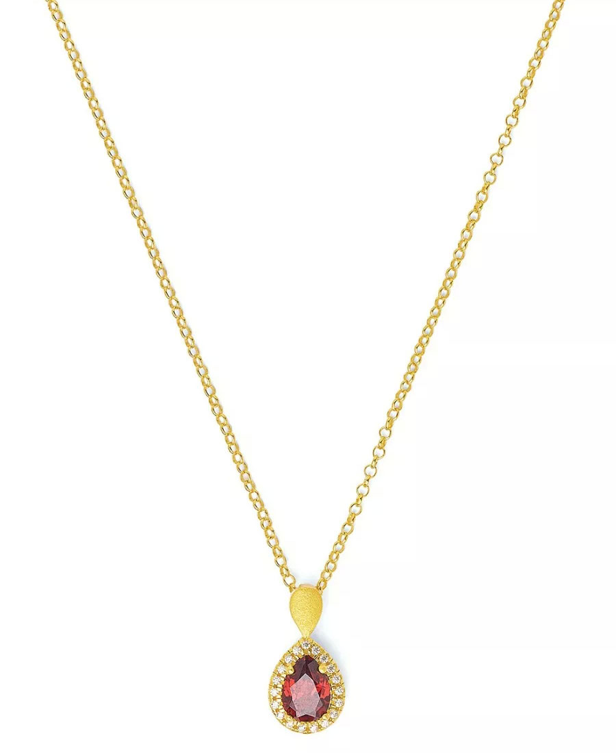 Bernd Wolf Antoinetta necklace pendant garnet 925 sterling silver