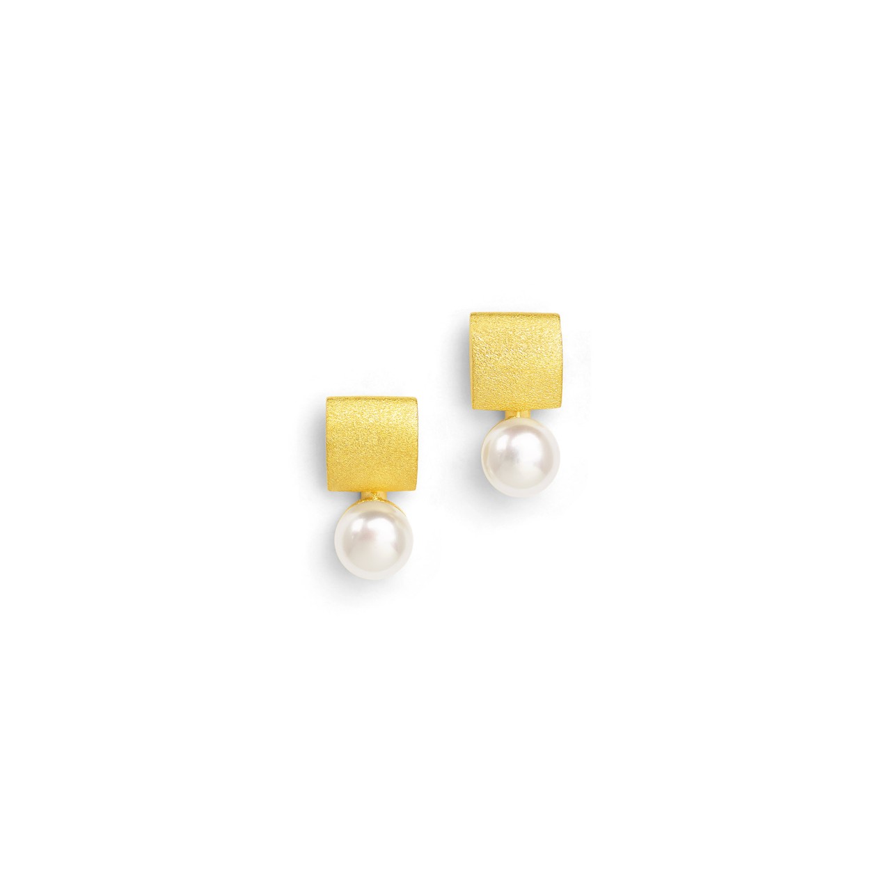 Bernd Wolf Minuet stud earrings freshwater pearls 925 sterling silver