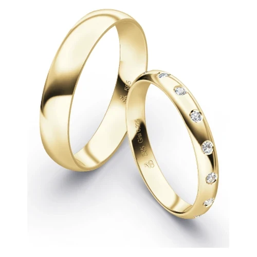 First Individual Love 3D Yellow – Two pair of wedding rings Rauschmayer 73-03038 / 72-03038