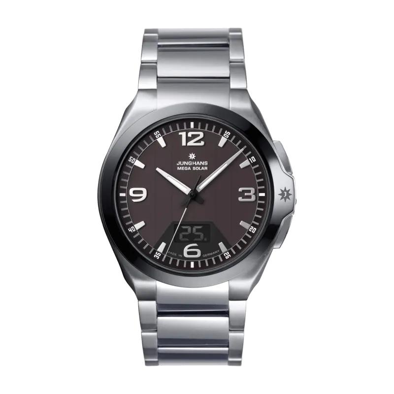 Junghans Spektrum Mega Solar Radio Controlled Polished Ceramic Mens Watch 18/1121.44