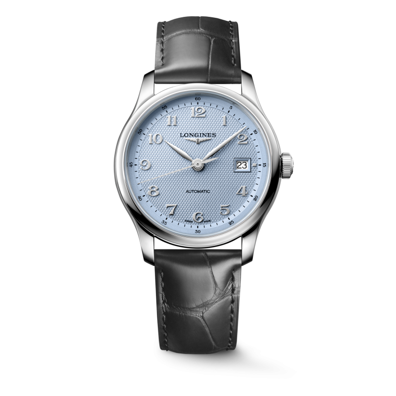 Longines Master Collection Mens Watch Light Blue Leather Strap 39mm L2.949.4.99.2