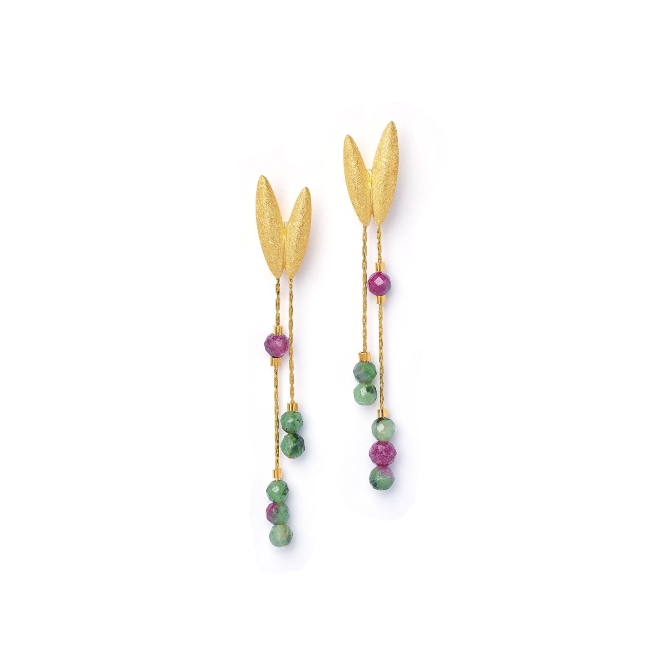 Bernd Wolf Venalis earrings ruby-zoisite 925 sterling silver