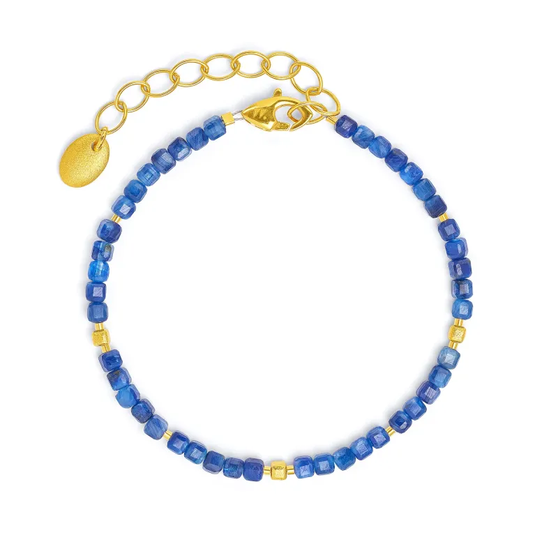 Bernd Wolf Cuseno bracelet design line Cubes, kyanite, blue, gold 6110005796-V21