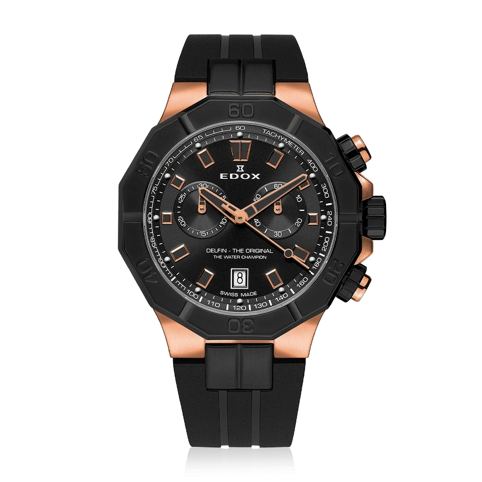 Edox Delfin The Original Chronograph Men's Watch 10113 37RNCA NIR