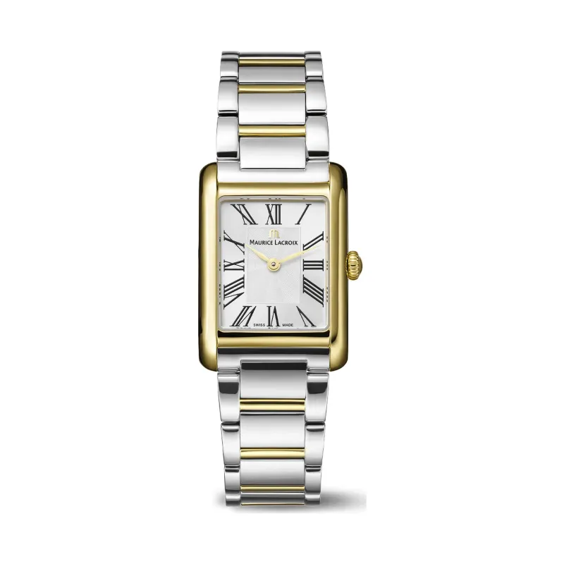 Maurice Lacroix Fiaba Square 24 x 34 mm Quartz yellow gold PVD bicolour bracelet Women's Watch FA1205-PVY02-110-A