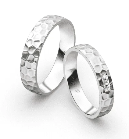 First Individual Love 3D White – Two pair of wedding rings Rauschmayer 72-04046 / 73-04046