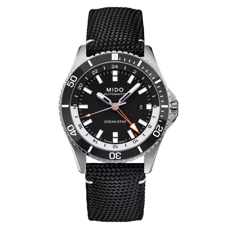 Mido Ocean Star GMT 44mm, 200m water resistant, diver's watch, automatic movement men's watch M026.629.17.051.01