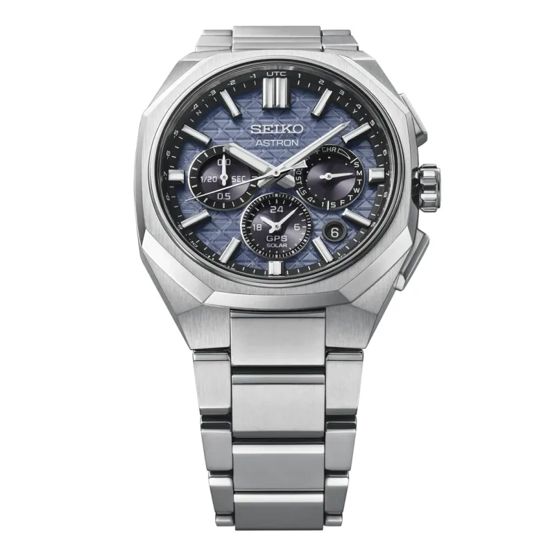 Seiko Astron GPS Solar, titanium case, blue, runs for about 6 months, men's watch HAB001J1