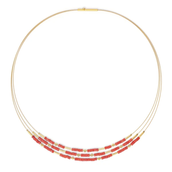 Bernd Wolf Clenifa necklace root coral 925 sterling silver 84136296-043