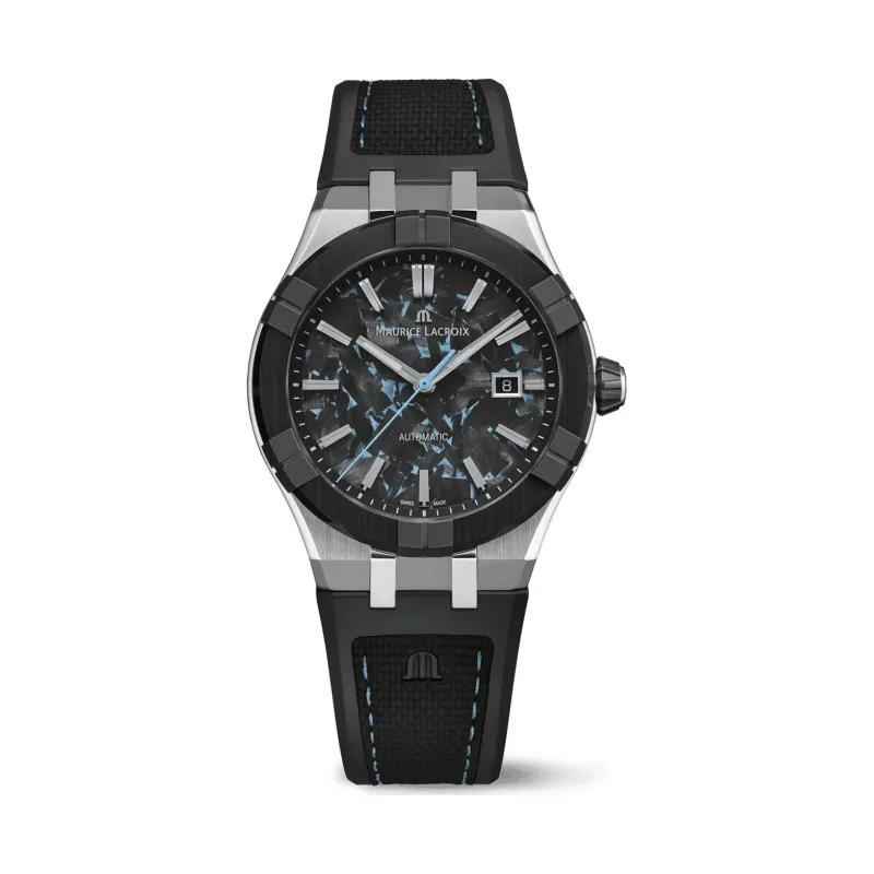 Maurice Lacroix Aikon-IC Frozen Carbon Light Blue 43 mm Mens Watch AC6008-SSL20-430-2