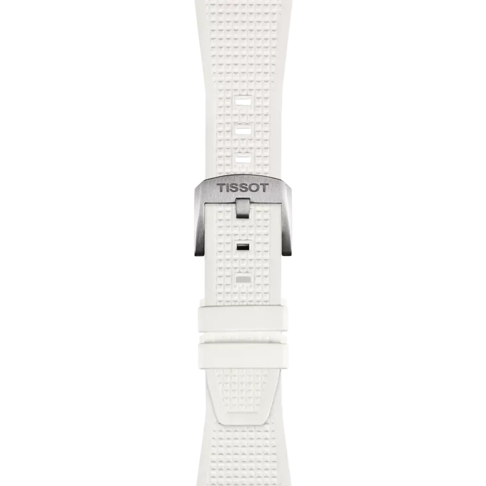 Tissot replacement strap white rubber 12 mm for PRX models with 40 mm diameter T603.048.463