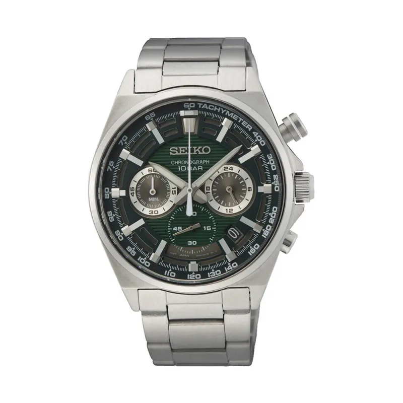Seiko chronograph with tachymeter men's watch SSB405P1