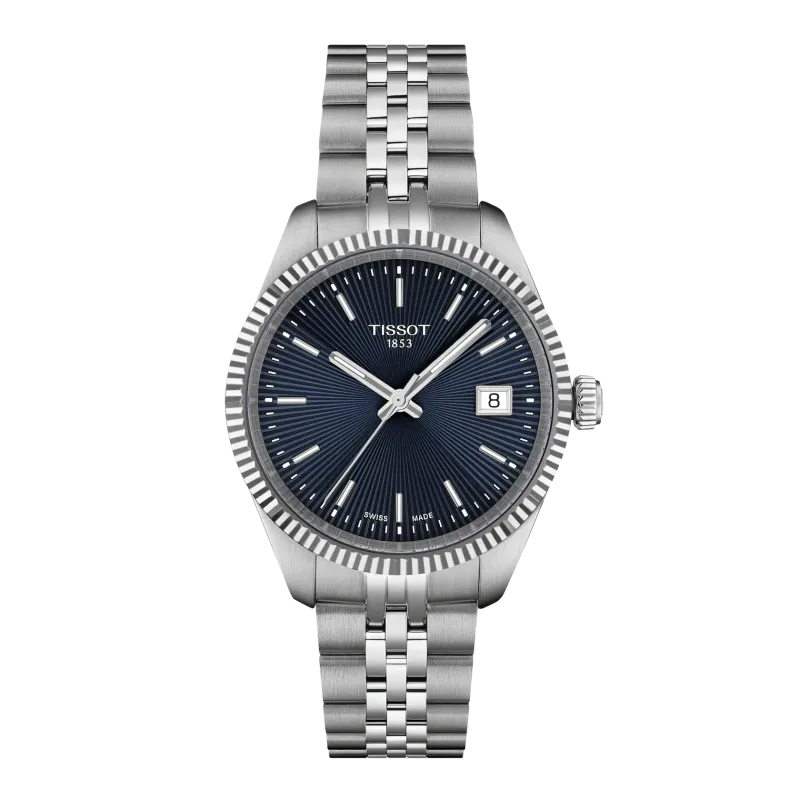 Tissot Ballade 34mm, Swiss Made quartz movement, blue-grey ladies' watch T156.210.11.041.00